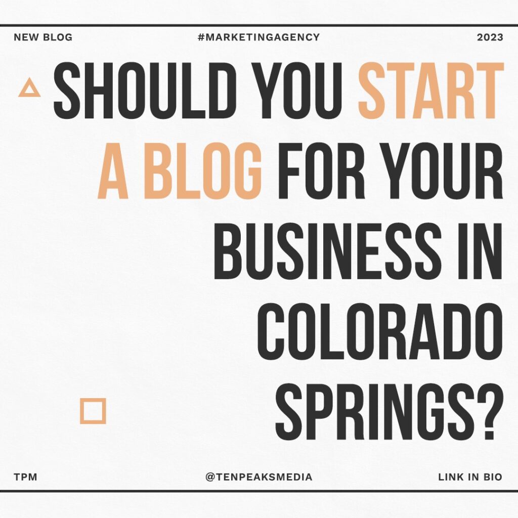 Learn when to start a blog in Colorado Springs